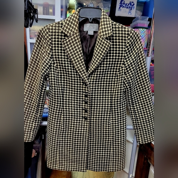 Ann Taylor 4P Black and Cream Lined Jacket Preowned 2000s - Picture 14 of 16